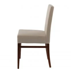 Red Living Chaise capitonnée Camillas II (lot de 2) - Tissu structuré / Hêtre massif- Beige / Imitation noyer -Chaises Soldes 1000299011 211019 11163800071 DETAILS P000000001000299011