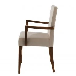 Red Living Chaise à accoudoirs Camillas II - Tissu structuré / Hêtre massif- Beige / Imitation noyer -Chaises Soldes 1000299012 211019 11163800073 DETAILS P000000001000299012