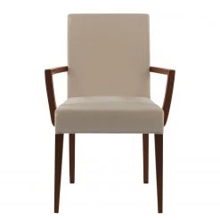 Red Living Chaise à accoudoirs Camillas II - Tissu structuré / Hêtre massif- Beige / Imitation noyer -Chaises Soldes 1000299012 211019 11163800075 DETAILS P000000001000299012