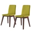 Norrwood Chaises capitonnées Nami (lot de 2) - Vert kiwi - Imitation noyer 2 Norrwood Chaises capitonnées Nami (lot de 2) - Vert kiwi - Imitation noyer -Chaises Soldes 1000299017 211019 11163800077 IMAGE P000000001000299017