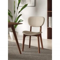 Norrwood Chaises capitonnées Nadir (lot de 2) - Crème - Imitation noyer -Chaises Soldes 1000299039 211019 11164000266 MOOD DETAILS P000000001000299039 mood