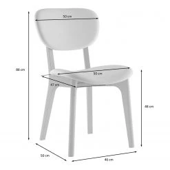 Norrwood Chaises capitonnées Nadir (lot de 2) - Crème - Imitation noyer -Chaises Soldes 1000299039 211019 11164000751 SKETCH DETAILS P000000001000299039 sketch