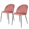 Red Living Chaises capitonnées Maxou II (lot de 2) - Rose bébé -Chaises Soldes 1000299395 211012 13445400023 IMAGE P000000001000299395