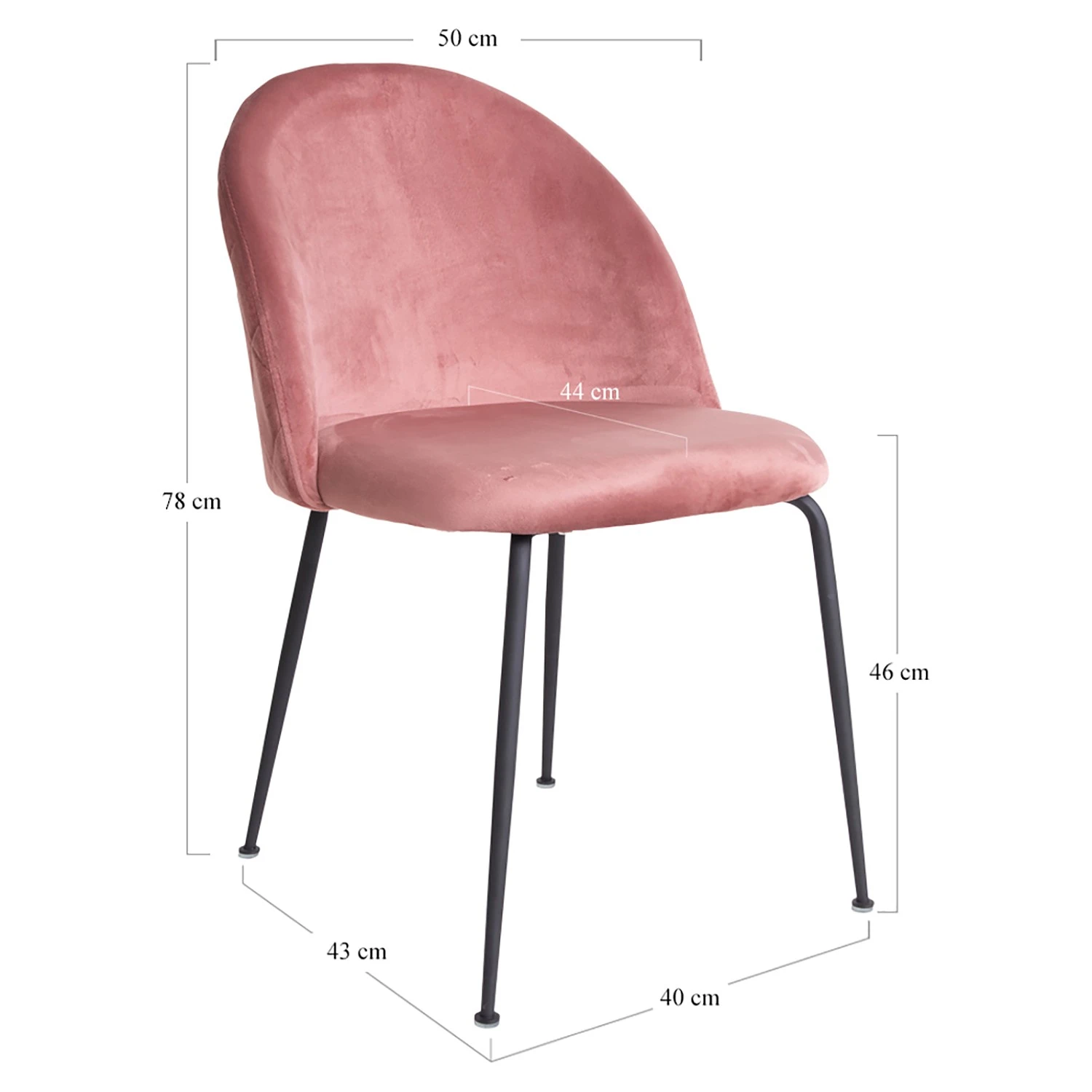 Red Living Chaises capitonnées Maxou II (lot de 2) - Rose bébé 9 Red Living Chaises capitonnées Maxou II (lot de 2) - Rose bébé – Image 7