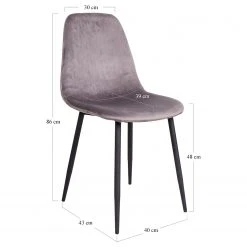 Red Living Chaises Renty II (lot de 2) - Gris - Noir -Chaises Soldes 1000299404 211012 134455000578 SKETCH DETAILS P000000001000299404 sketch