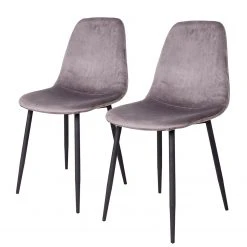 Red Living Chaises Renty II (lot de 2) - Gris - Noir