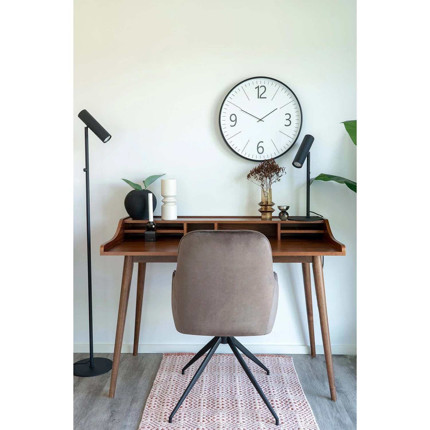 Red Living Chaise à accoudoirs Colachel II - Velours / Acier - Marron / Noir 7 Red Living Chaise à accoudoirs Colachel II - Velours / Acier - Marron / Noir – Image 5