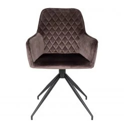 Red Living Chaise à accoudoirs Colachel II - Velours / Acier - Marron / Noir 15 Red Living Chaise à accoudoirs Colachel II - Velours / Acier - Marron / Noir -Chaises Soldes 1000299405 211012 134455000114 DETAILS P000000001000299405