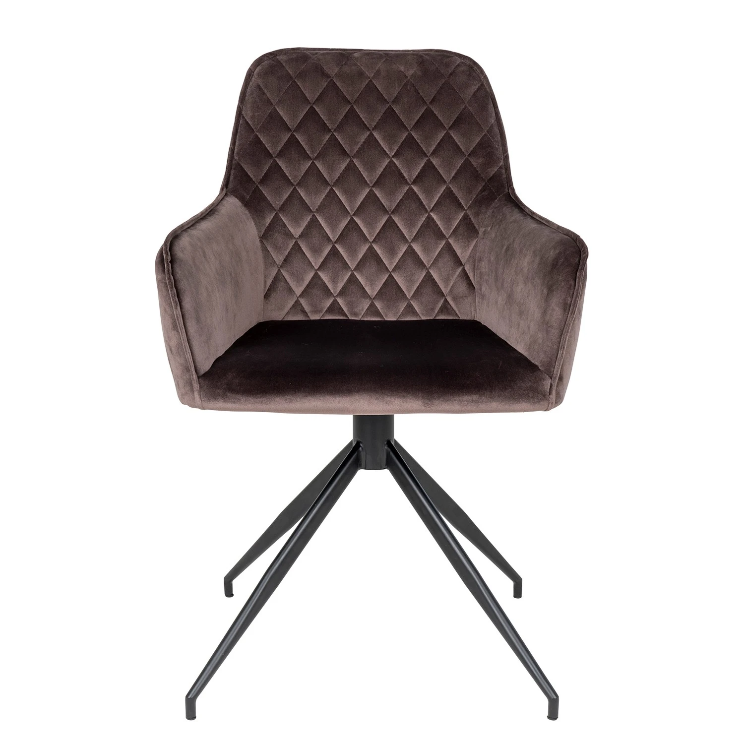 Red Living Chaise à accoudoirs Colachel II - Velours / Acier - Marron / Noir 8 Red Living Chaise à accoudoirs Colachel II - Velours / Acier - Marron / Noir – Image 6