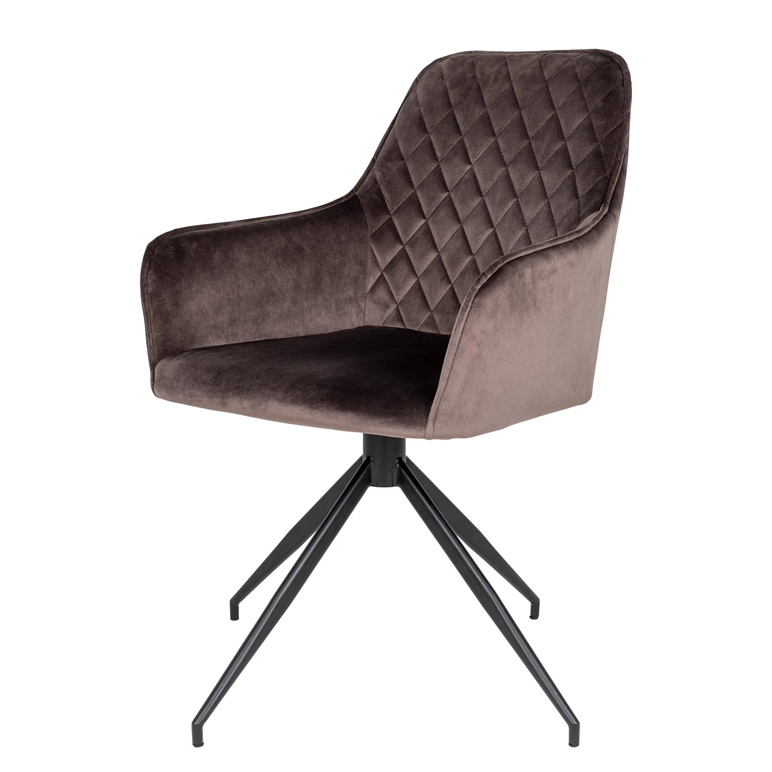 Red Living Chaise à accoudoirs Colachel II - Velours / Acier - Marron / Noir 3 Red Living Chaise à accoudoirs Colachel II - Velours / Acier - Marron / Noir