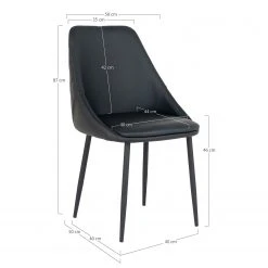 Red Living Chaise à accoudoirs Hackberry (lot de 2) - Noir 19 Red Living Chaise à accoudoirs Hackberry (lot de 2) - Noir -Chaises Soldes 1000299409 220131 083400000500 SKETCH DETAILS P000000001000299409 sketch