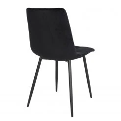 Loftscape Chaises capitonnées Ormoy II (lot de 2) - Velours / Acier - Noir -Chaises Soldes 1000299411 211012 13445500144 DETAILS P000000001000299411