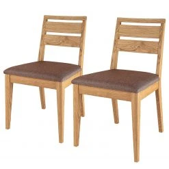 Naturoo Chaises Elkton (lot de 2) - Marron