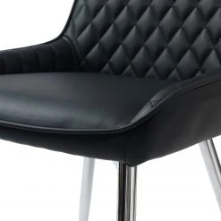 Red Living Chaises capitonnées Dela III (lot de 2) - Imitation cuir / Fer - Noir / Chrome 15 Red Living Chaises capitonnées Dela III (lot de 2) - Imitation cuir / Fer - Noir / Chrome -Chaises Soldes 1000303597 211117 16473800073 DETAILS P000000001000303597