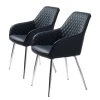 Red Living Chaises à accoudoirs Dela III (lot de 2) - Imitation cuir / Fer - Noir / Chrome 1 Red Living Chaises à accoudoirs Dela III (lot de 2) - Imitation cuir / Fer - Noir / Chrome -Chaises Soldes 1000303600 211117 16473800061 IMAGE P000000001000303600
