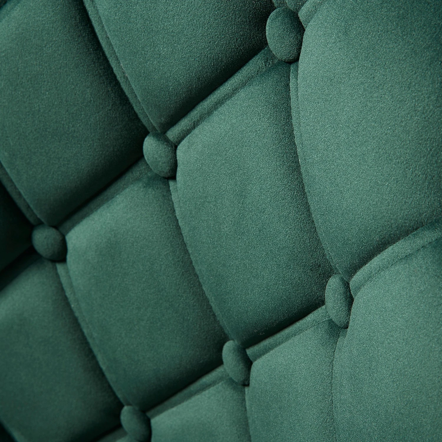 Red Living Chaises capitonnées Kaman (lot de 2) - Velours / Fer - Vert foncé / Noir 5 Red Living Chaises capitonnées Kaman (lot de 2) - Velours / Fer - Vert foncé / Noir – Image 3