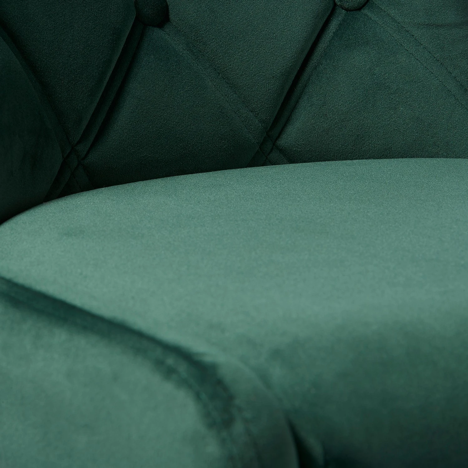 Red Living Chaises capitonnées Kaman (lot de 2) - Velours / Fer - Vert foncé / Noir 7 Red Living Chaises capitonnées Kaman (lot de 2) - Velours / Fer - Vert foncé / Noir – Image 5