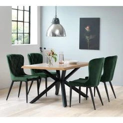 Red Living Chaises capitonnées Kaman (lot de 2) - Velours / Fer - Vert foncé / Noir 16 Red Living Chaises capitonnées Kaman (lot de 2) - Velours / Fer - Vert foncé / Noir -Chaises Soldes 1000303602 211117 16473900084 MOOD DETAILS P000000001000303602 mood