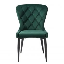 Red Living Chaises capitonnées Kaman (lot de 2) - Velours / Fer - Vert foncé / Noir 19 Red Living Chaises capitonnées Kaman (lot de 2) - Velours / Fer - Vert foncé / Noir -Chaises Soldes 1000303602 211117 16473900099 DETAILS P000000001000303602