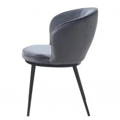 Red Living Chaise à accoudoirs Cheia II - Velours / Fer - Gris clair / Noir -Chaises Soldes 1000303607 211117 164740000121 DETAILS P000000001000303607