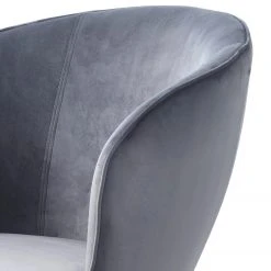 Red Living Chaise à accoudoirs Cheia II - Velours / Fer - Gris clair / Noir -Chaises Soldes 1000303607 211117 164740000127 DETAILS P000000001000303607