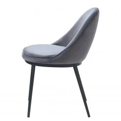 Red Living Chaise Cheia II - Velours / Fer - Gris clair / Noir -Chaises Soldes 1000303609 211117 16474000134 DETAILS P000000001000303609