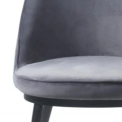 Red Living Chaise Cheia II - Velours / Fer - Gris clair / Noir -Chaises Soldes 1000303609 211117 16474000138 DETAILS P000000001000303609