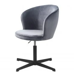 Red Living Chaise pivotante Cheia II - Velours / Fer - Gris / Noir