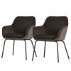 Red Living Chaises à accoudoirs Malik (lot de 2) - Gris marron 2 Red Living Chaises à accoudoirs Malik (lot de 2) - Gris marron -Chaises Soldes 1000303851 211105 13105200039 IMAGE P000000001000303851