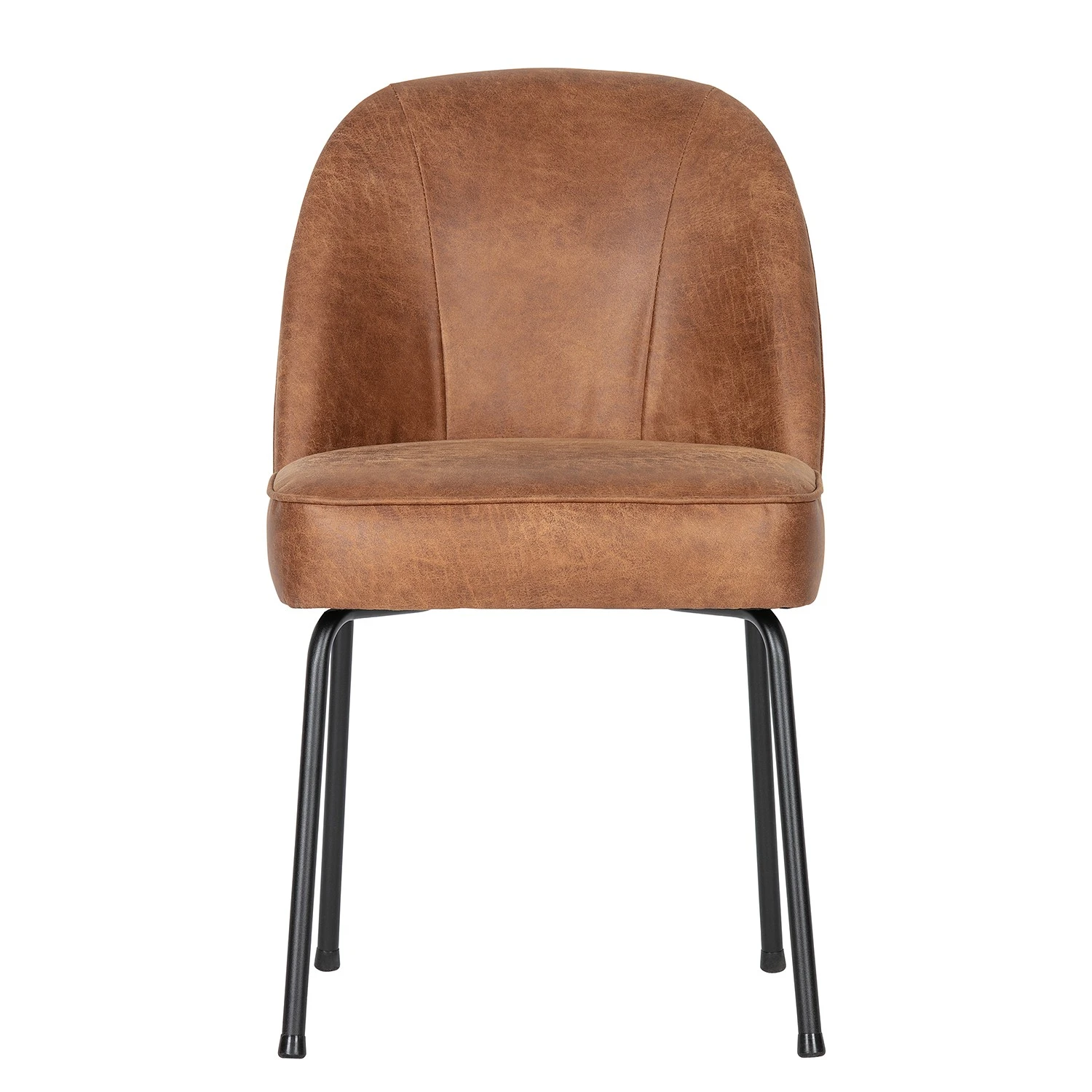 Red Living Chaises capitonnées Cera III (lot de 2) - Cognac 4 Red Living Chaises capitonnées Cera III (lot de 2) - Cognac – Image 2