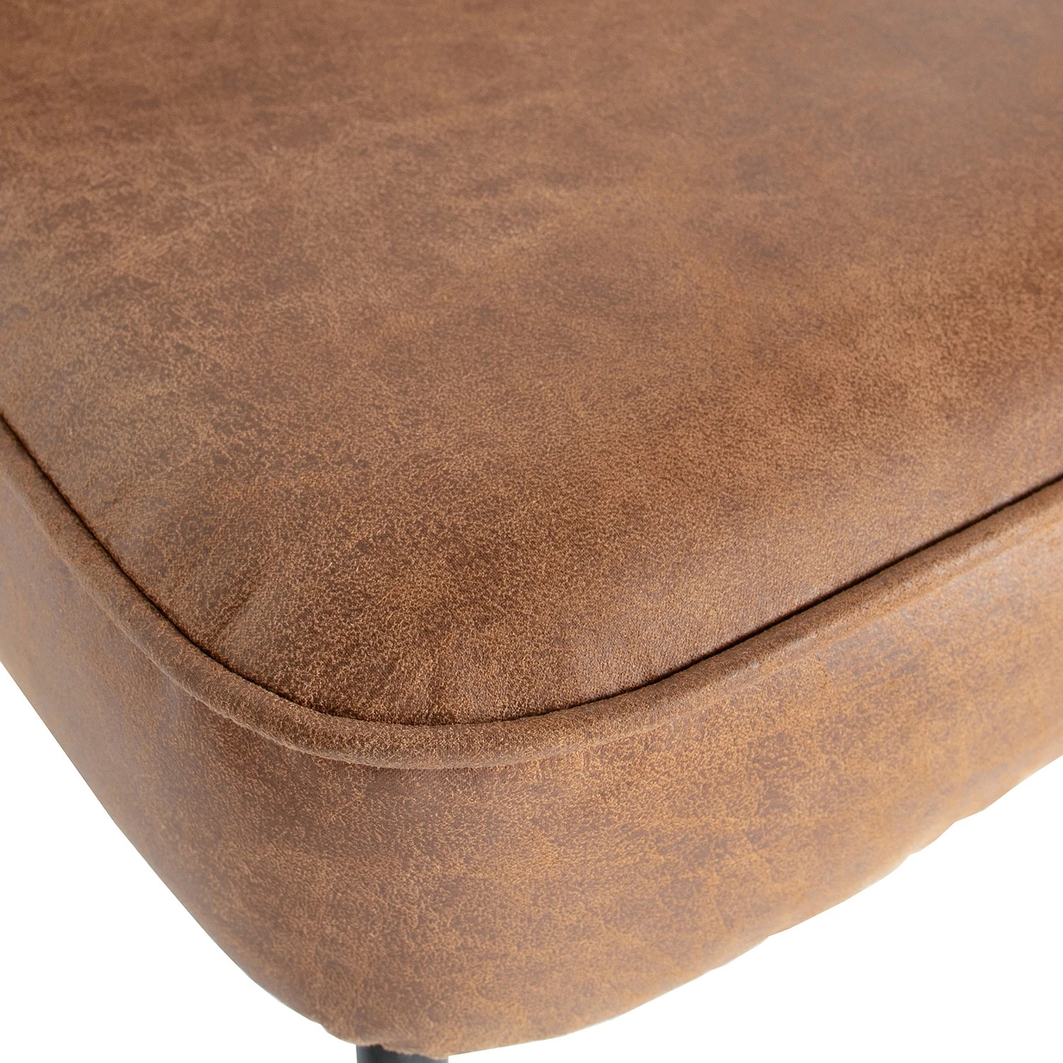 Red Living Chaises capitonnées Cera III (lot de 2) - Cognac 7 Red Living Chaises capitonnées Cera III (lot de 2) - Cognac – Image 5