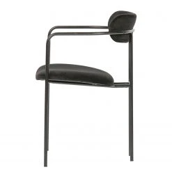 Red Living Chaises à accoudoirs Lineas (lot de 2) - Velours / Acier - Noir 11 Red Living Chaises à accoudoirs Lineas (lot de 2) - Velours / Acier - Noir -Chaises Soldes 1000303870 211105 13105600160 DETAILS P000000001000303870