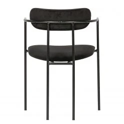 Red Living Chaises à accoudoirs Lineas (lot de 2) - Velours / Acier - Noir 12 Red Living Chaises à accoudoirs Lineas (lot de 2) - Velours / Acier - Noir -Chaises Soldes 1000303870 211105 13105600171 DETAILS P000000001000303870