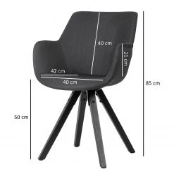 Loftscape Chaises à accoudoirs Newport II (2) - Noir -Chaises Soldes 1000303910 211103 121516000597 SKETCH DETAILS P000000001000303910 sketch