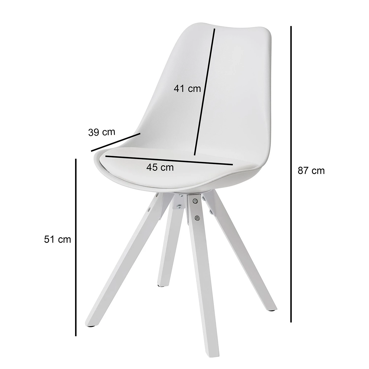 Loftscape Chaises Eichberg (lot de 2) - Blanc 9 Loftscape Chaises Eichberg (lot de 2) - Blanc – Image 7