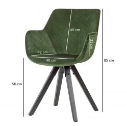 Loftscape Chaises à accoudoirs Newport III (2) - Vert olive - Noir -Chaises Soldes 1000303923 211103 12152000702 SKETCH DETAILS P000000001000303923 sketch