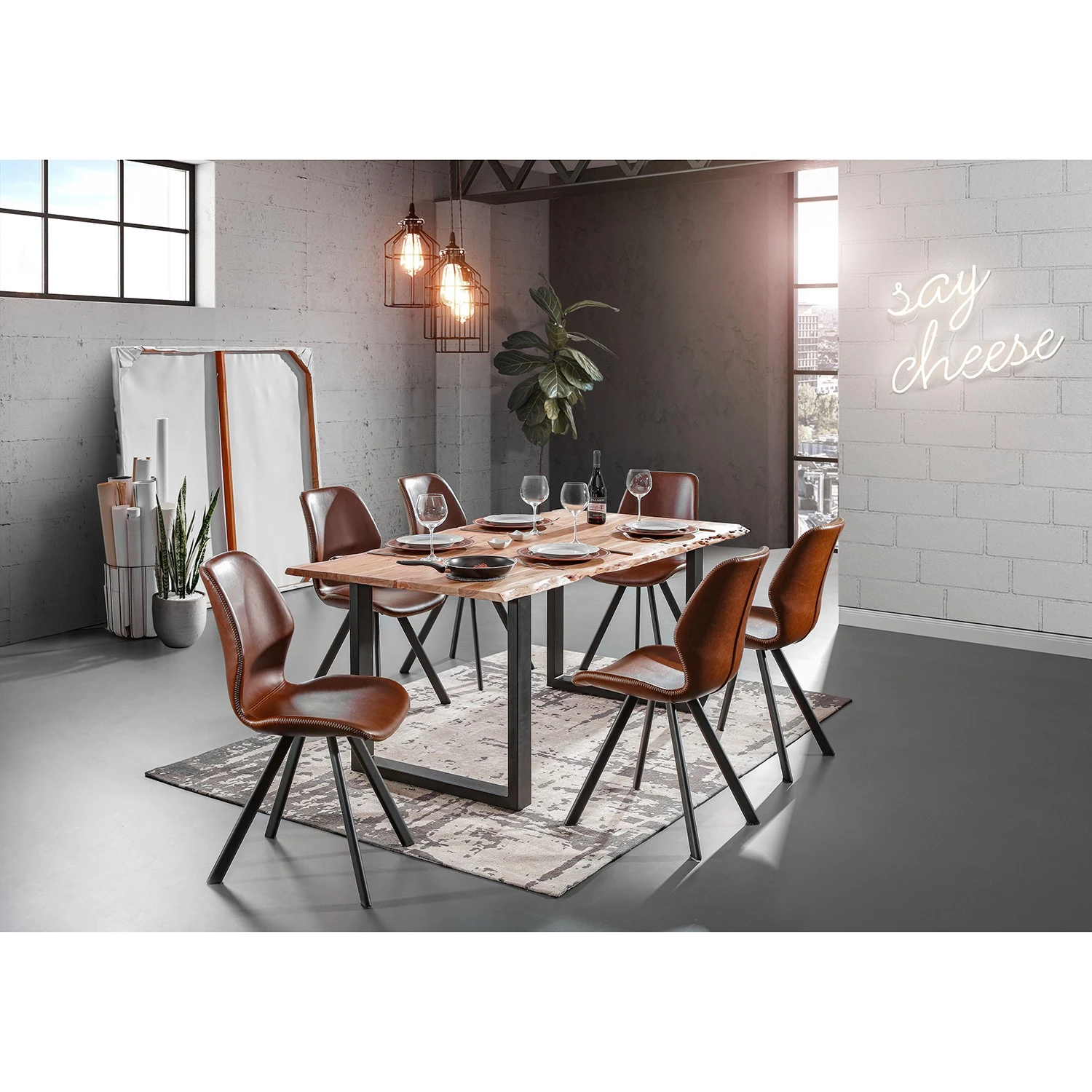 Red Living Chaises Collins (lot de 2) - Marron vintage 4 Red Living Chaises Collins (lot de 2) - Marron vintage – Image 2