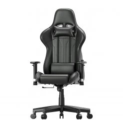 Fredriks Chaise gamer Jason - Imitation cuir / Nylon - Noir