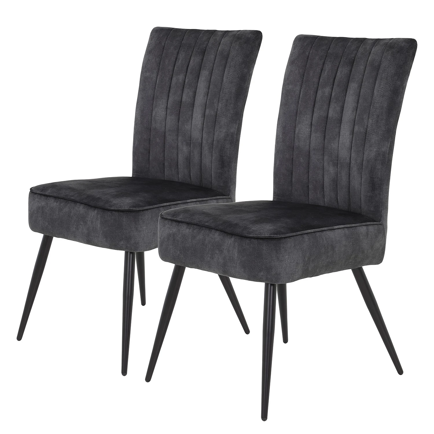 Loftscape Chaises capitonnées Copine (lot de 2) - Gris vintage 3 Loftscape Chaises capitonnées Copine (lot de 2) - Gris vintage