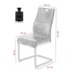 Loftscape Chaise cantilever Ellendale - Marron vintage - Lot de 2 -Chaises Soldes 1000309946 211117 17082600662 SKETCH DETAILS P000000001000309946 sketch