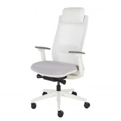 Fredriks Chaise de bureau Rosie - Gris clair / Blanc