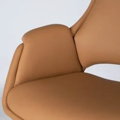 Fredriks Chaise de bureau Zore - Imitation cuir / Métal - Cognac / Aluminium -Chaises Soldes 1000310651 220826 037 DETAILS P000000001000310651