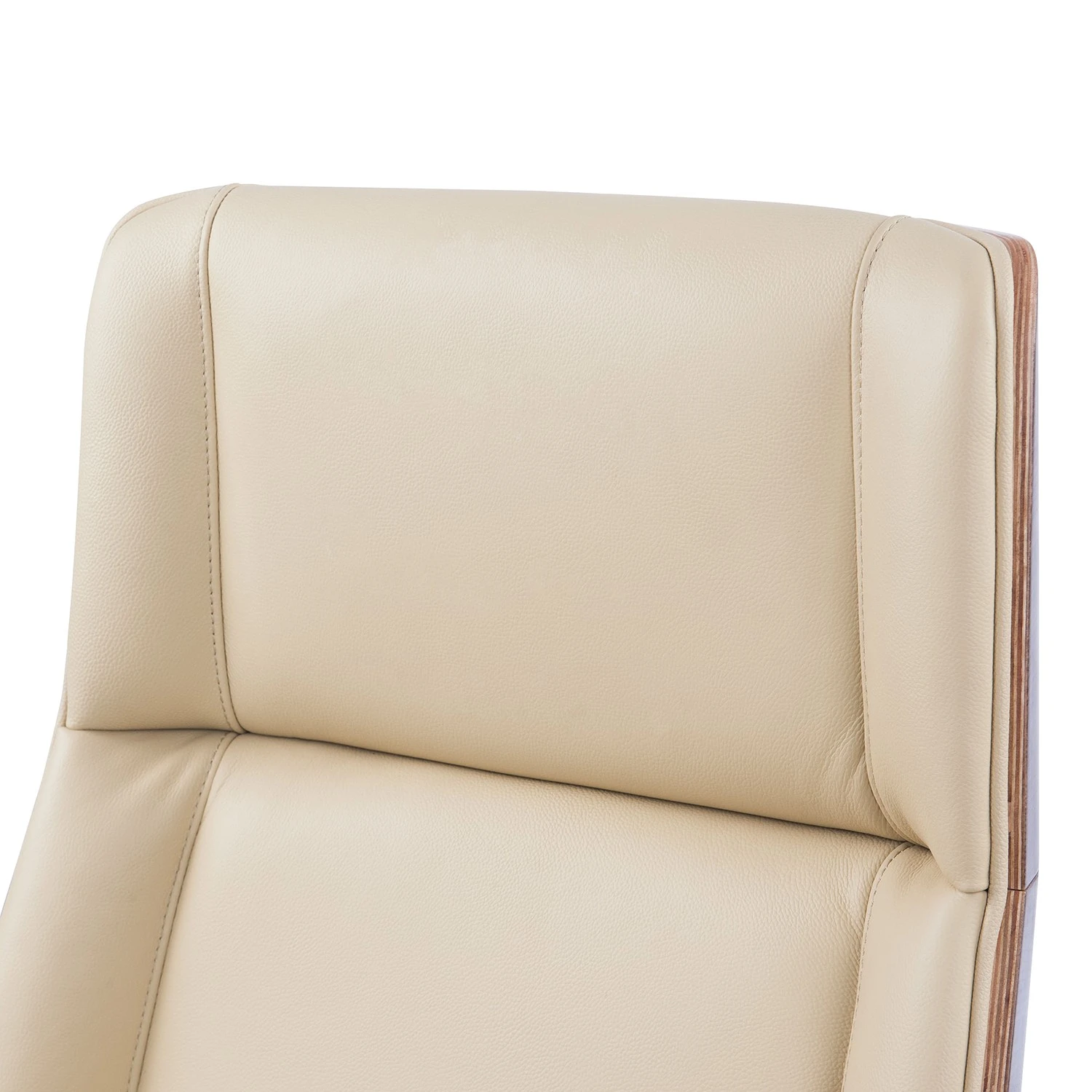 Fredriks Chaise de bureau Zuma - Cuir véritable / Plaqué noyer / Métal - Crème / Noyer / Aluminium 8 Fredriks Chaise de bureau Zuma - Cuir véritable / Plaqué noyer / Métal - Crème / Noyer / Aluminium – Image 6