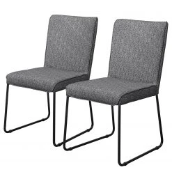 Now! by hülsta Chaises Hülsta now S23 (lot de 2) - Gris chiné