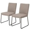 Now! by hülsta Chaises Hülsta now S23 II (lot de 2) - Imitation cuir / Acier - Taupe / Noir -Chaises Soldes 1000311605 211125 15315100045 IMAGE P000000001000311605