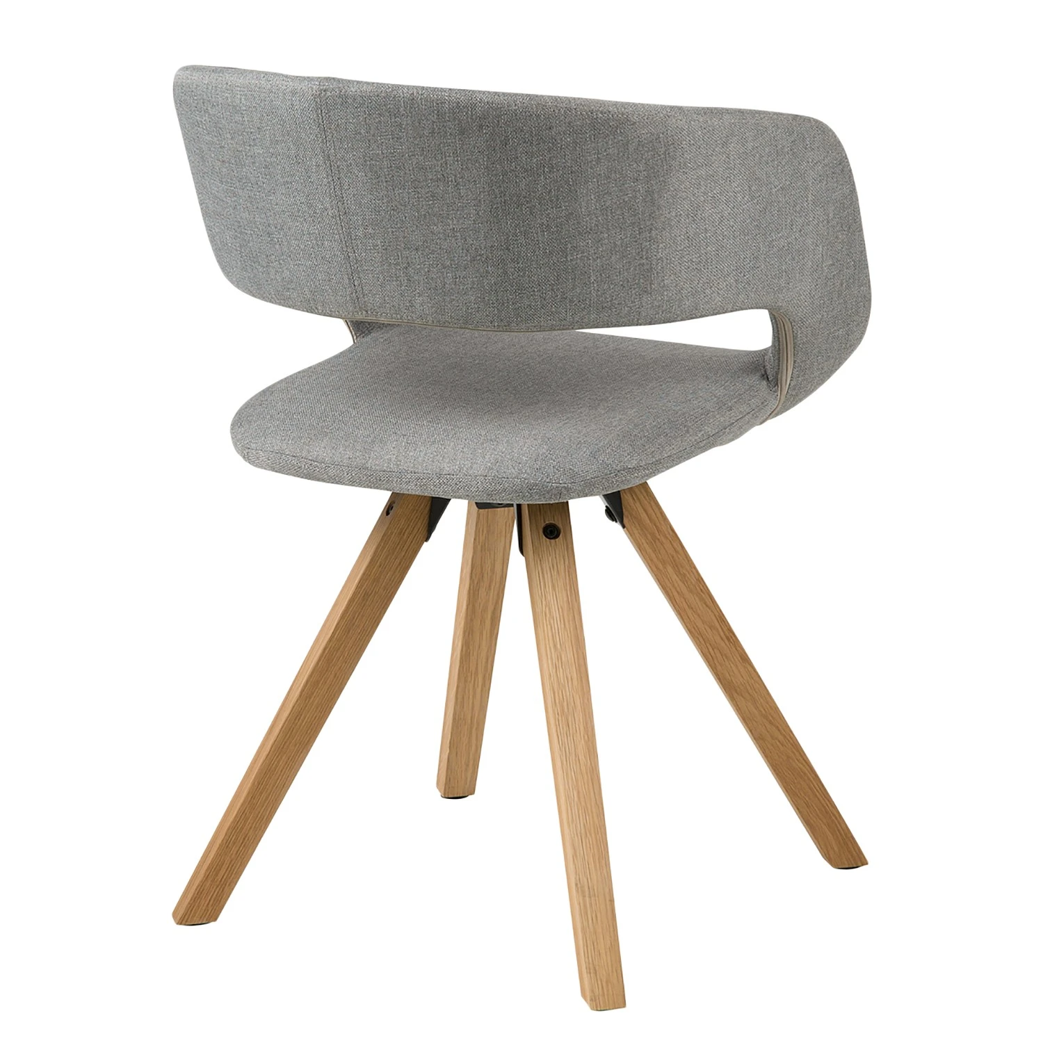 Mørteens Chaise à accoudoirs Buggio - Tissu / Hévéa massif - Tissu Cors: Granite - Lot de 2 8 Mørteens Chaise à accoudoirs Buggio - Tissu / Hévéa massif - Tissu Cors: Granite - Lot de 2 – Image 6