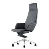Fredriks Chaise de bureau Lowa - Cuir véritable / Aluminium - Noir / Argenté -Chaises Soldes 1000312418 211130 13160500024 IMAGE P000000001000312418