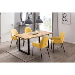 Loftscape Chaises à accoudoirs Modana (lot de 2) - Jaune moutarde -Chaises Soldes 1000312461 211207 12102600301 MOOD DETAILS P000000001000312461 mood