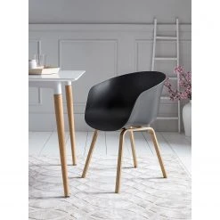 Loftscape Chaises à accoudoirs Loppi (lot de 2) - Noir 8 Loftscape Chaises à accoudoirs Loppi (lot de 2) - Noir -Chaises Soldes 1000312472 211207 12103000374 MOOD DETAILS P000000001000312472 mood