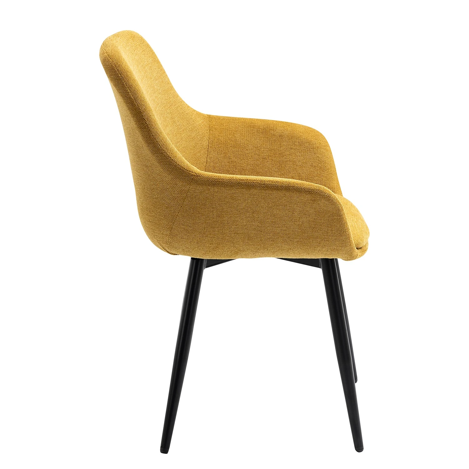 Loftscape Chaises à accoudoirs Mineros (lot de 2) - Jaune moutarde 6 Loftscape Chaises à accoudoirs Mineros (lot de 2) - Jaune moutarde – Image 4